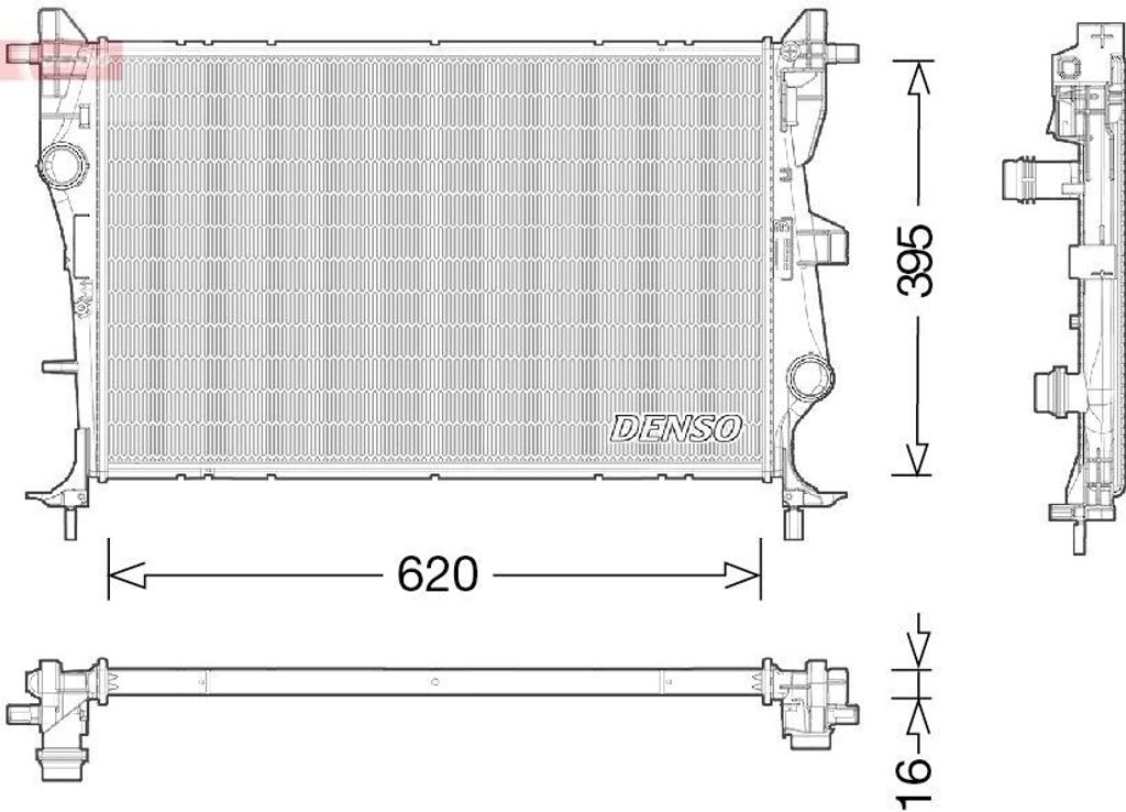 Kühler, Motorkühlung DENSO DRM06038