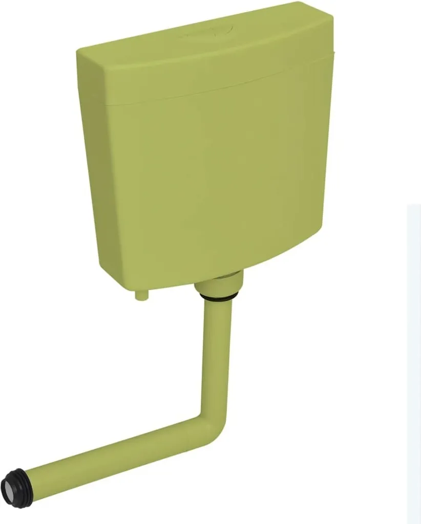 Réservoir WC à poser arrivée par le bas 3/6 L Vert olive pour rénovation