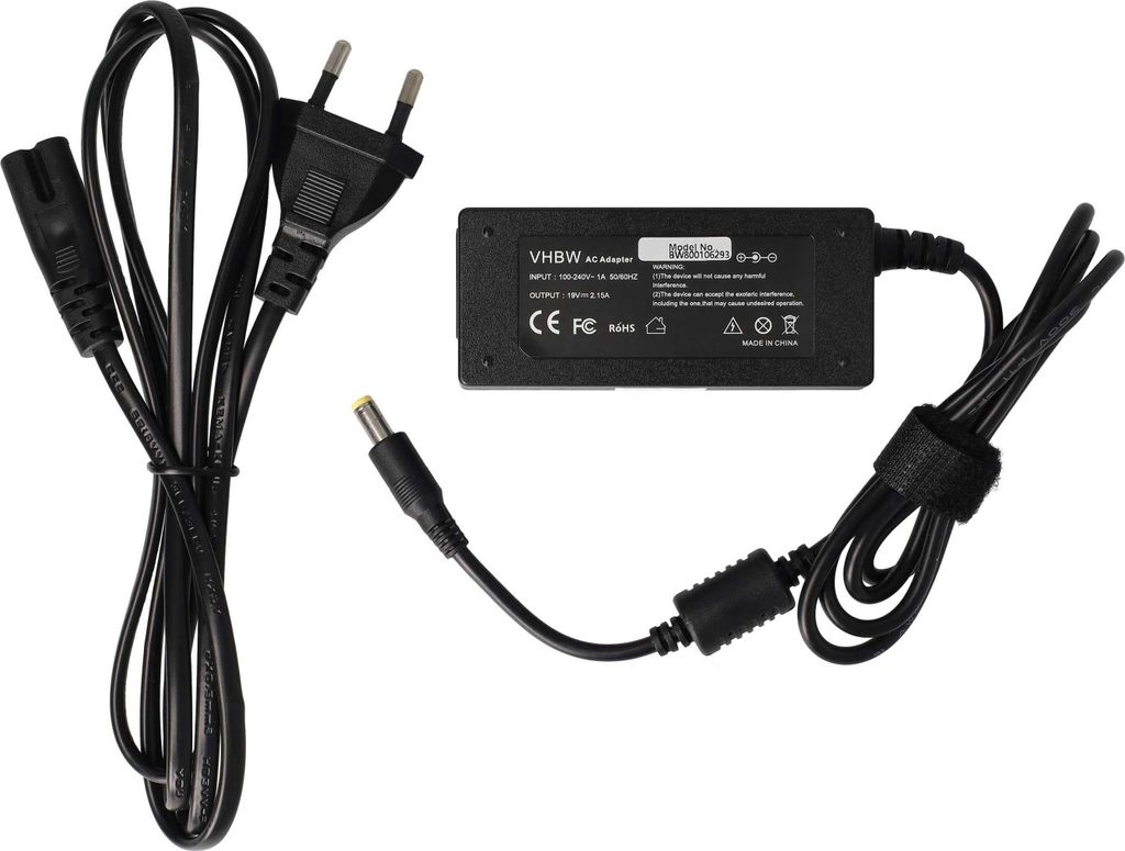 vhbw Netzteil kompatibel mit Acer EasyNote LG81BA, Extensa 2408, TravelMate B TMB116-M, Extensa 2508, Extensa 2511 Notebook - 200 cm, 40 W