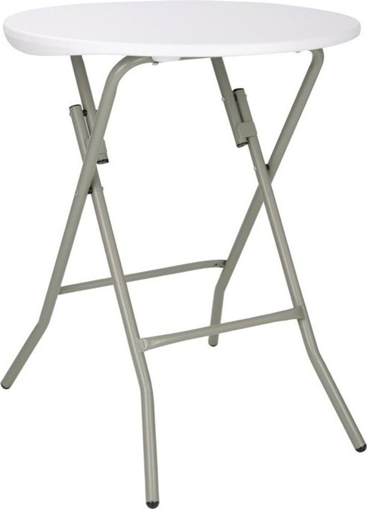 Bolero Runder Klapptisch Weiß 60Cm Durchmesser, 73,5Cm Hoch
