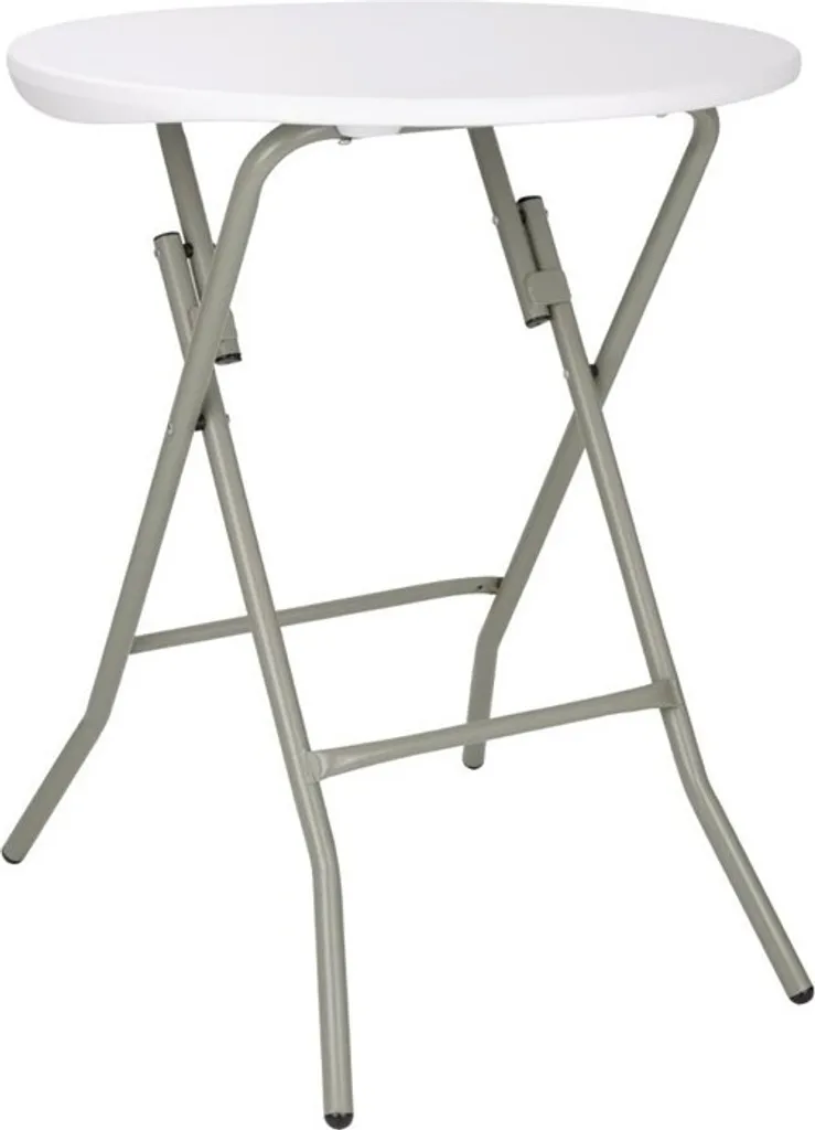 Mange-debout pliable Bolero blanc 60cm - Table d'appoint terrasse