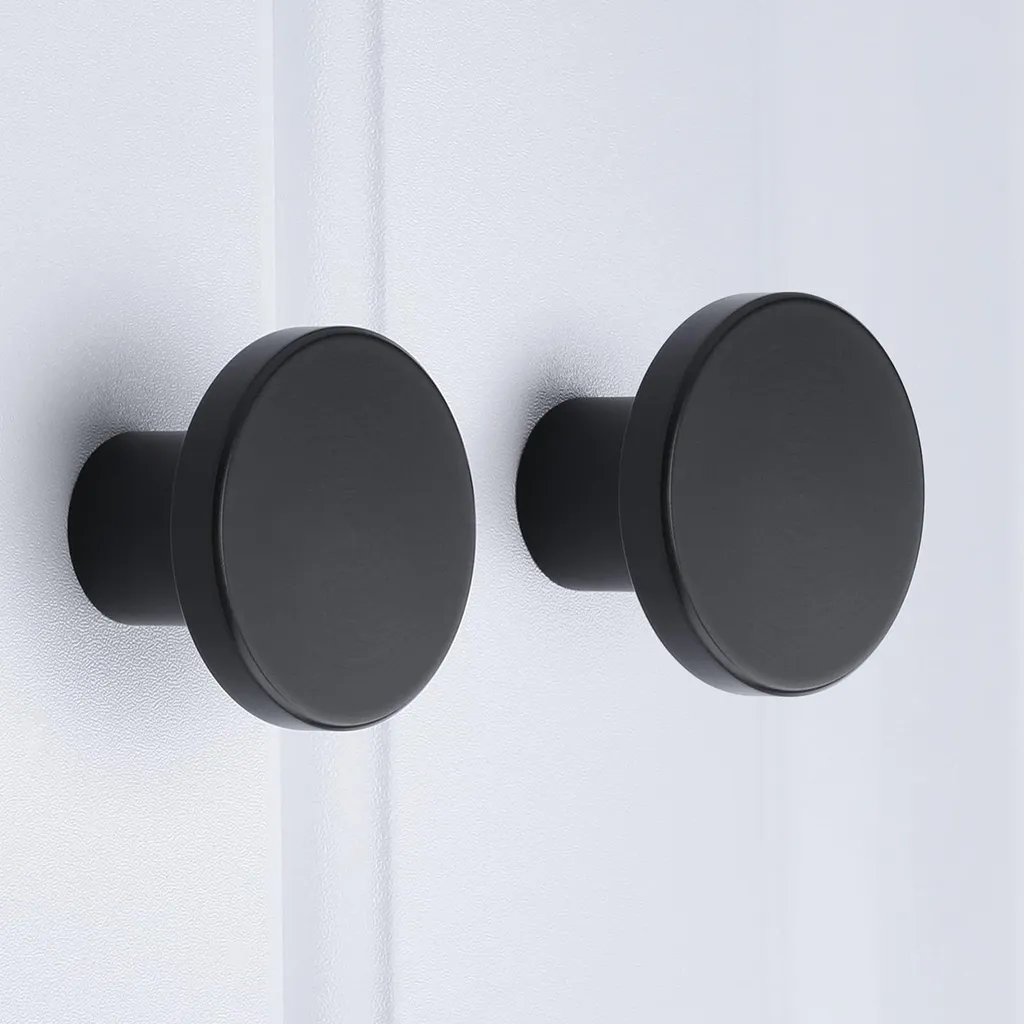 Lot de 20 poignées de meuble noir mat en acier inoxydable pour cuisine