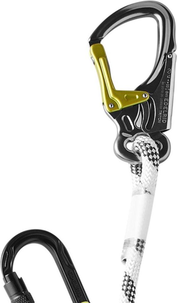 Edelrid Ombilix 140 - Mitlaufendes Auffanggerät mit integriertem Bandfalldämpfer, Farbe:047 snow, Größe:15m