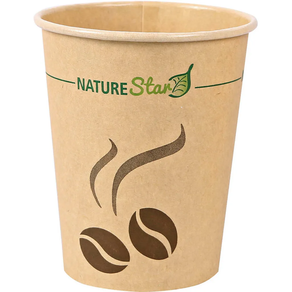 NATUREStar 406193Kaffeebecher Mocca 200 ml / 8 oz ø 80 mm Kraftpapier/PLA -Mix