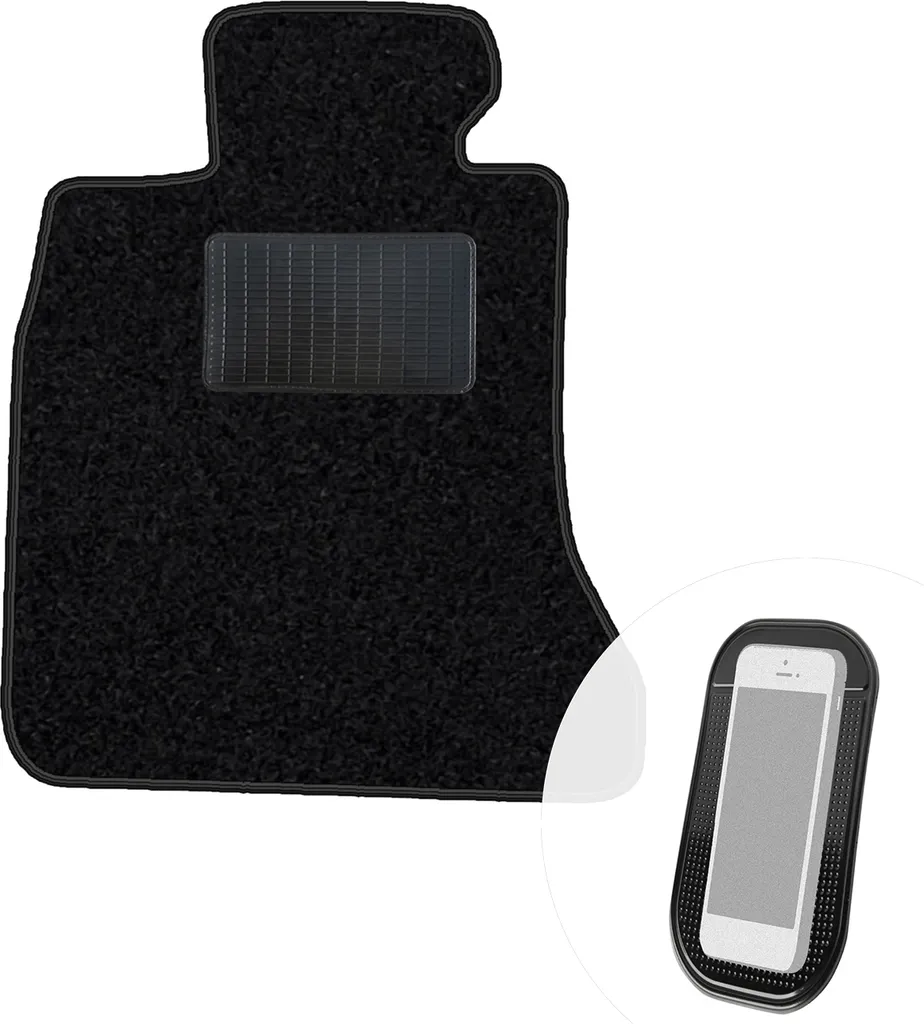 Tappetino Auto Su Misura BMW F02 Serie 7 - Velluto Nero moto-MOLTICO Conducente