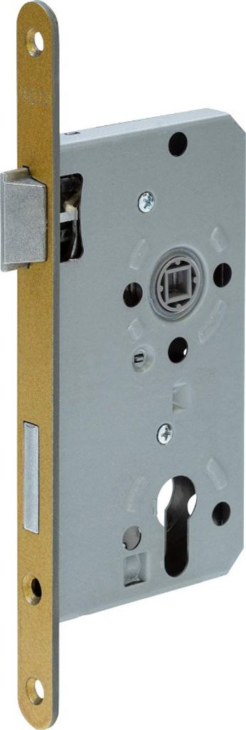 ABUS Profilzylinder-Einsteckschloss (DIN: DIN rechts, Stulpbreite: 20 mm, Stulpfarbe: Hammerschlag Gold) DIN: DIN rechts Stulpbreite: 20 mm Stulpfa...