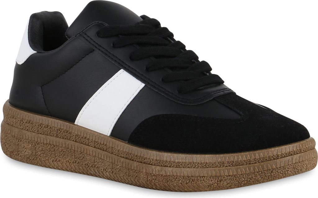 VAN HILL Damen Sneaker Low Bequeme Schnürer Schuhe 841309, Produktbild 