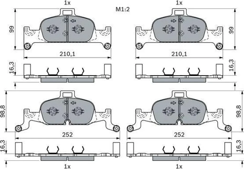 Plaquettes de Frein Haute Performance Bosch pour Audi A6 et Audi A7