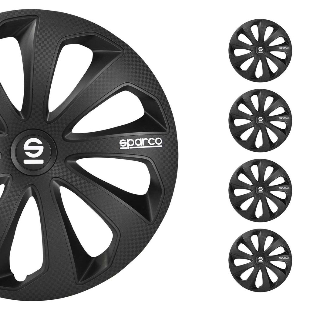 Kołpaki Sparco 16 cali Sicilia czarny carbon 4szt Zdjęcie produktu 