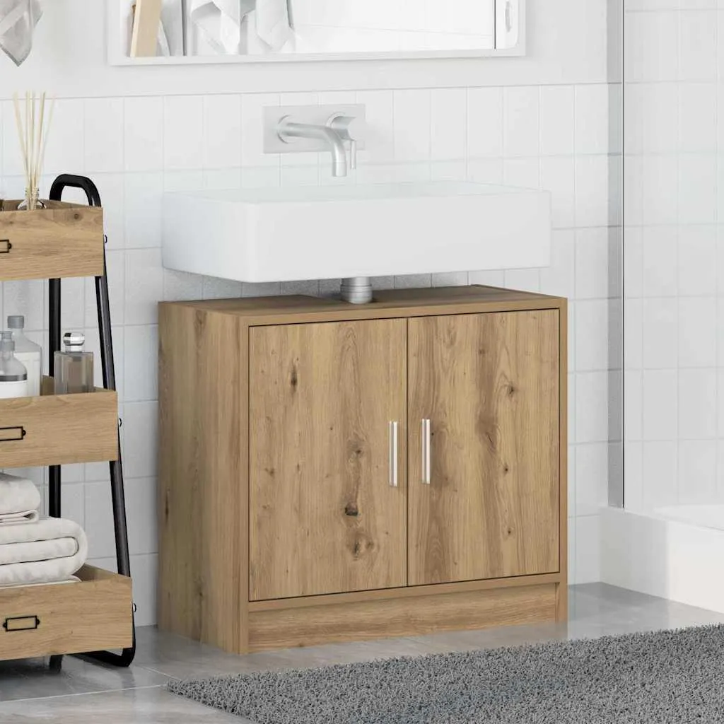 vidaXL Badezimmerschrank Artisan-Eiche 63 x 29 x 55 cm
