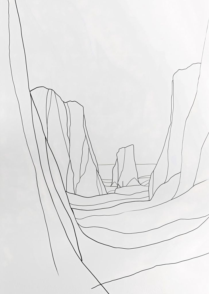 Plakat 67,5x95cm Konturen in der Landschaft