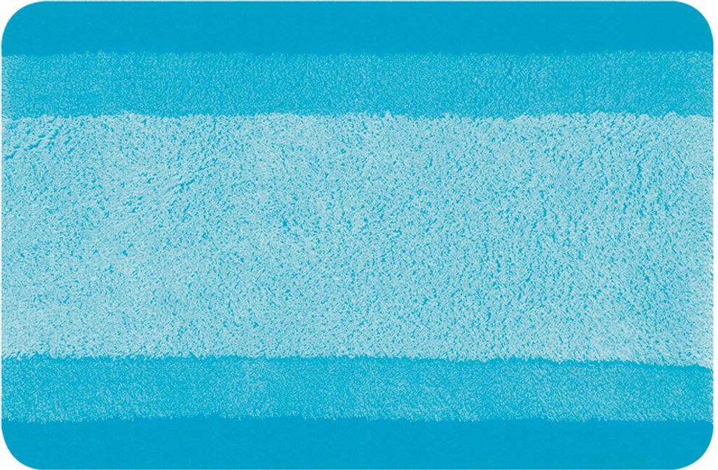 spirella Badematte | kuscheliger Hochflor | Rutschfester Badvorleger | viele Größen | waschbar 40° | 120x70 cm | Türkis