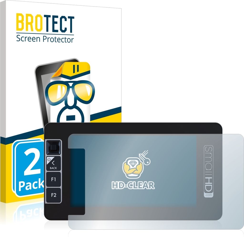 2x Für SmallHD 503 Ultra Bright Schutzfolie BROTECT Displayschutz Display Schutz Folie Klar Transparent
