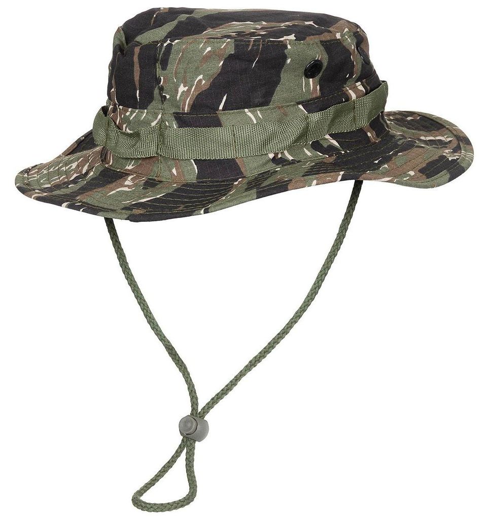 MFH US GI Buschhut Kinnband Boonie Rip Stop tiger stripe Produktbild 