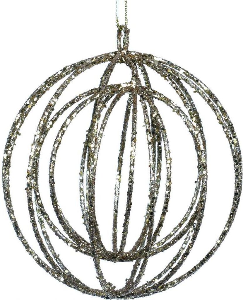 Goodwill Weihnachtskugel Open-Wire Gold D 9 cm Vorteilsangebot pro 2 Stück