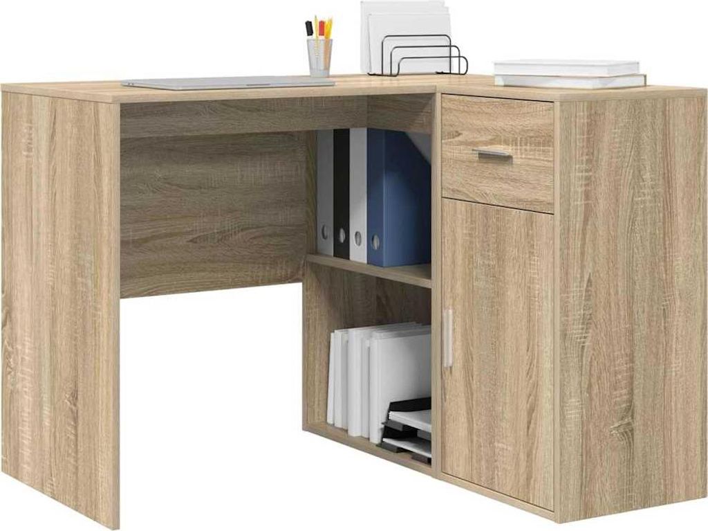 "im Sonderangebot"Büro-Möbel - CLORIS - Bürotisch - Eck-Schreibtisch mit Schubladen Sonoma-Eiche 102 x 88 x 75 cm - NeuMöbel6235254