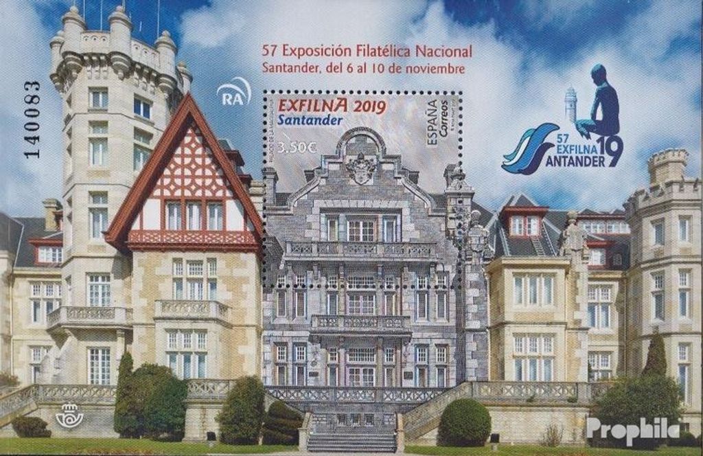 Briefmarken Spanien 2019 Mi Block335 (kompl.Ausg.) postfrisch Briefmarkenausstellung