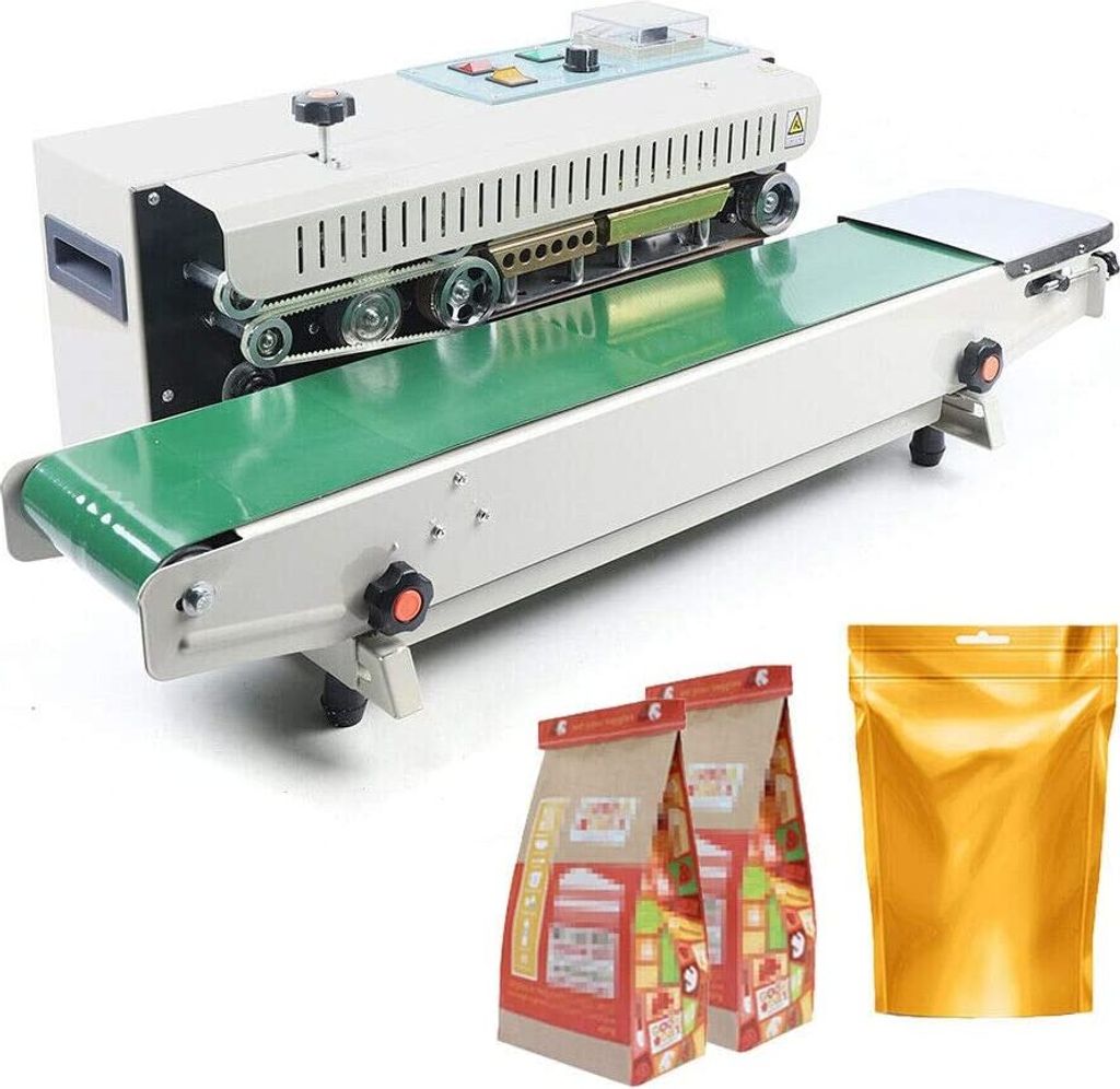 Siegelmaschine 500W Automatisch Versiegelungsmaschine Folienschweißgerät für Versiegelung von Plastiktüten, Verbundbeutel