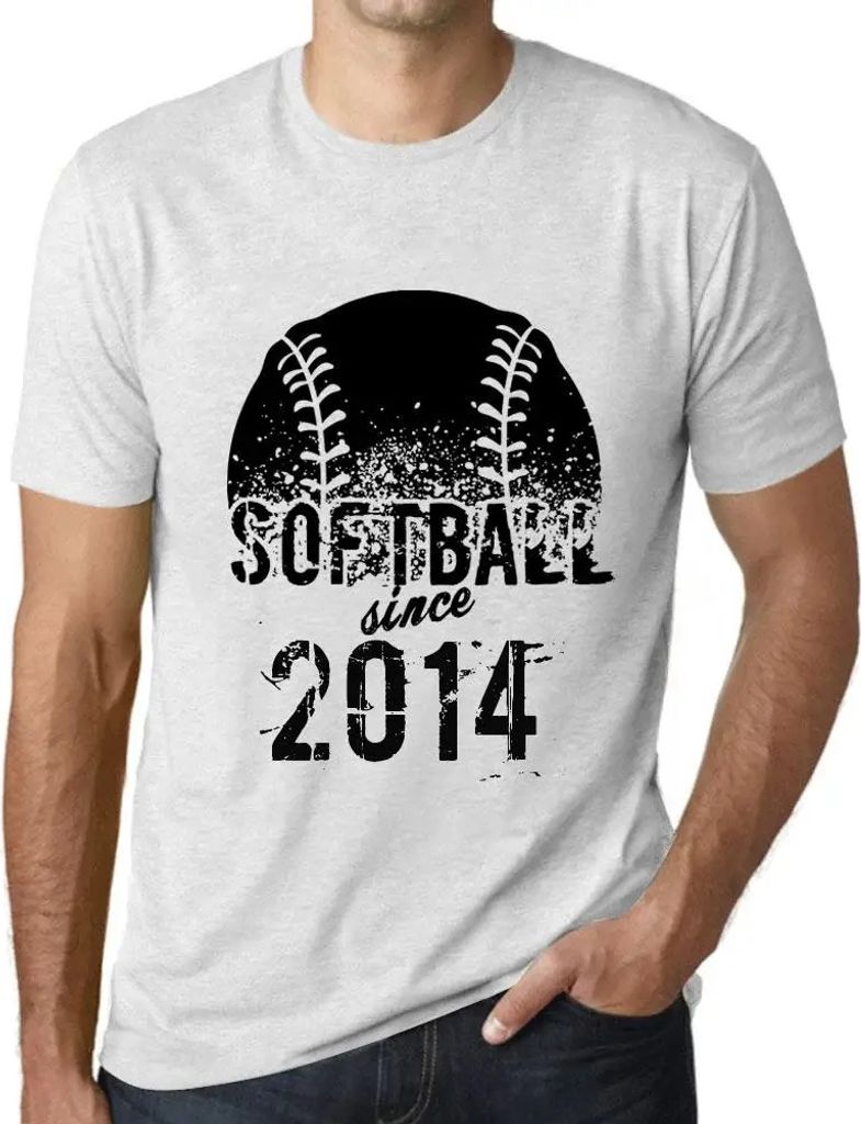 Herren Grafik T-Shirt Softball seit 2014 – Softball Since 2014 – Geschenk 10. Geburtstag Jahrestag 10 Jahre Jubiläum 10 Jährige Mann Jahrgang...