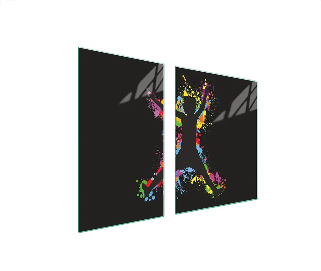 Protezione Piano Cottura Vetro 100x52 | Tagliere Ceramica Nero 2pz