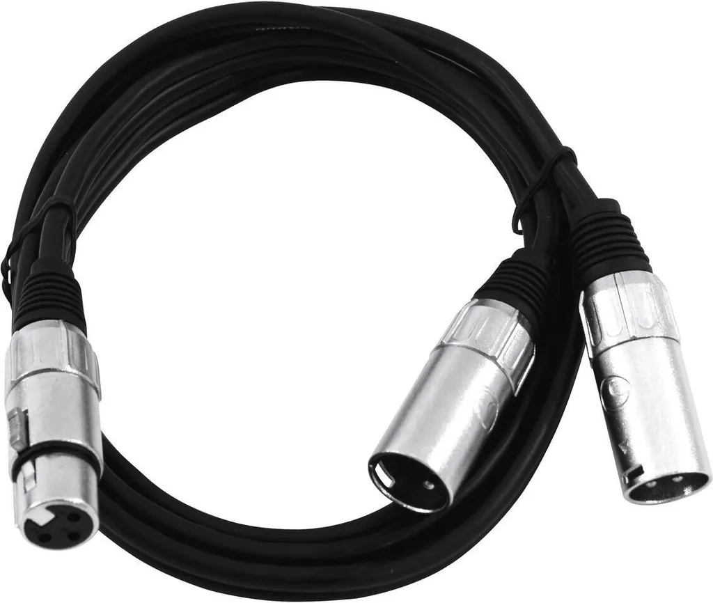 Câble XLR pour doubler un signal audio 1m - Omnitronic 30225204 Noir