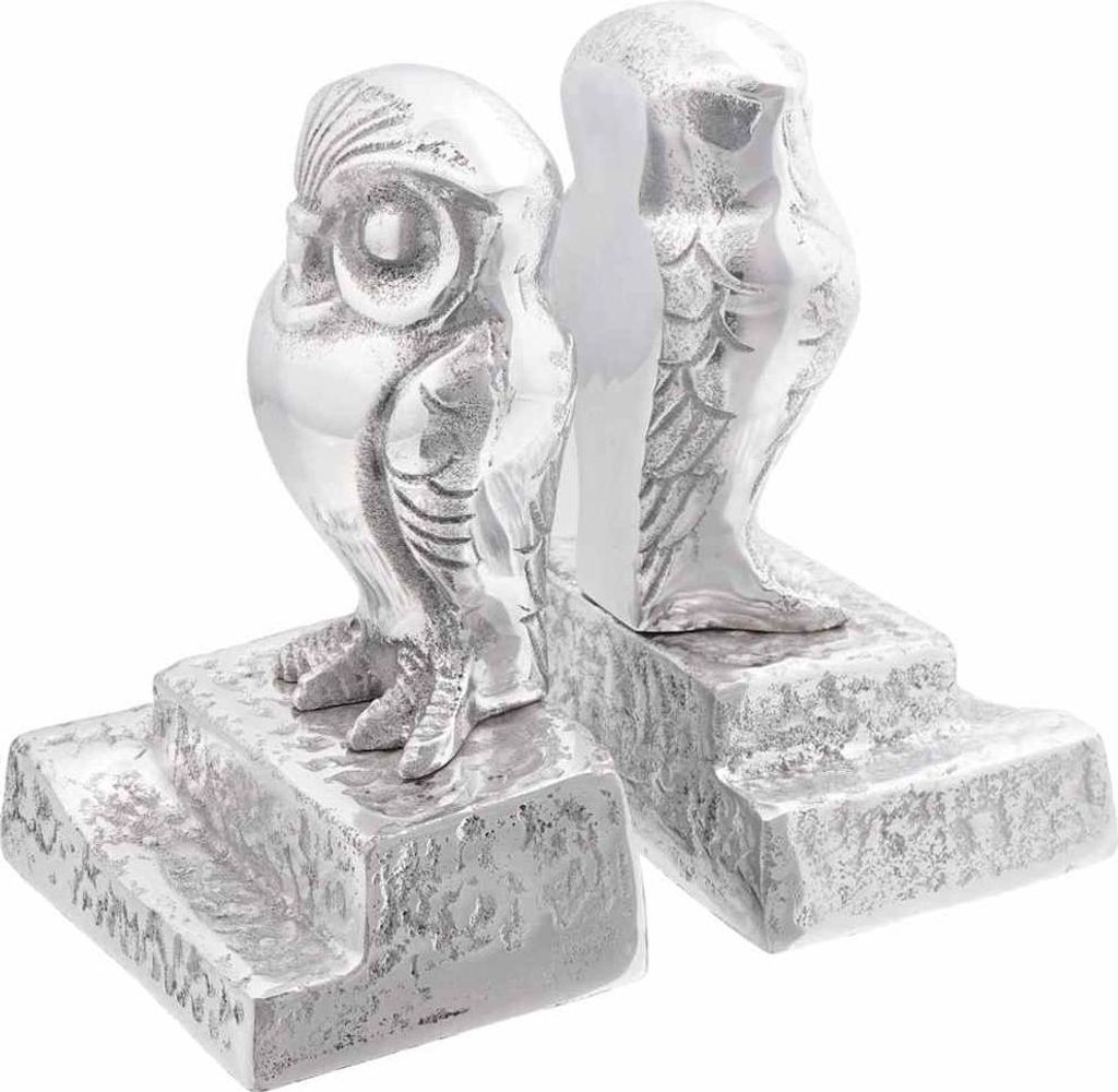Buchstützen 2 pcs Silber 12 x 9 x 19 cm Aluminium