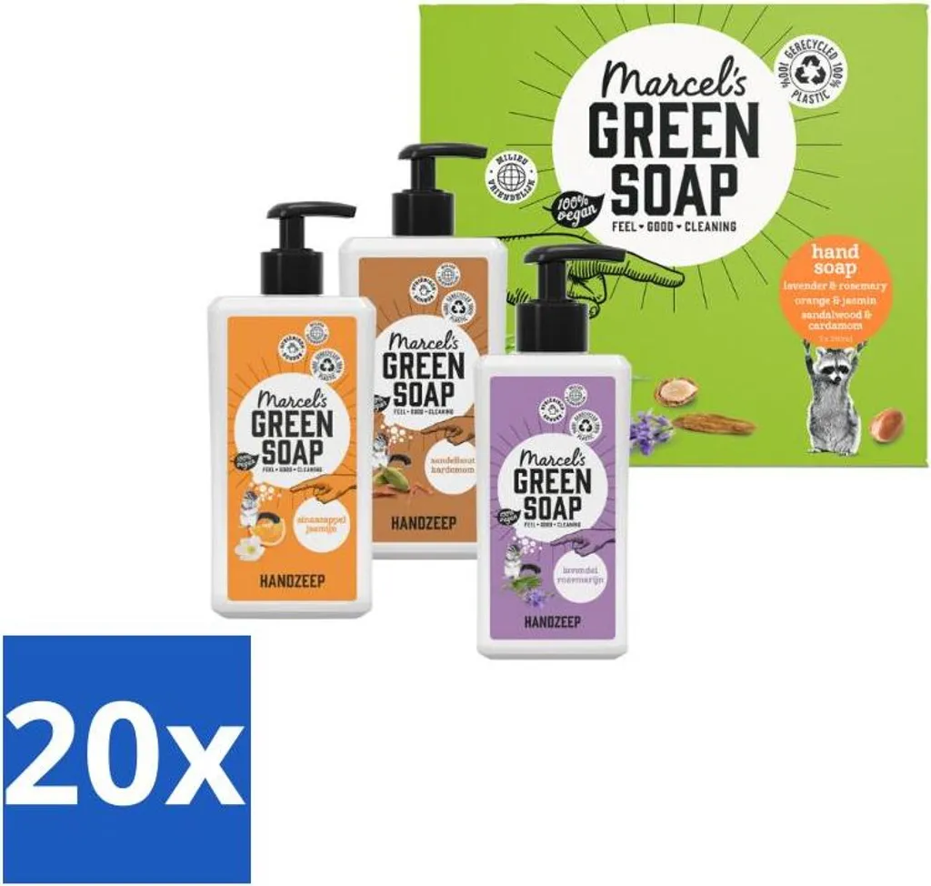 Stock 20 Barre Sapone Solido Marcel's Green Soap - Vegan & Plastic Free