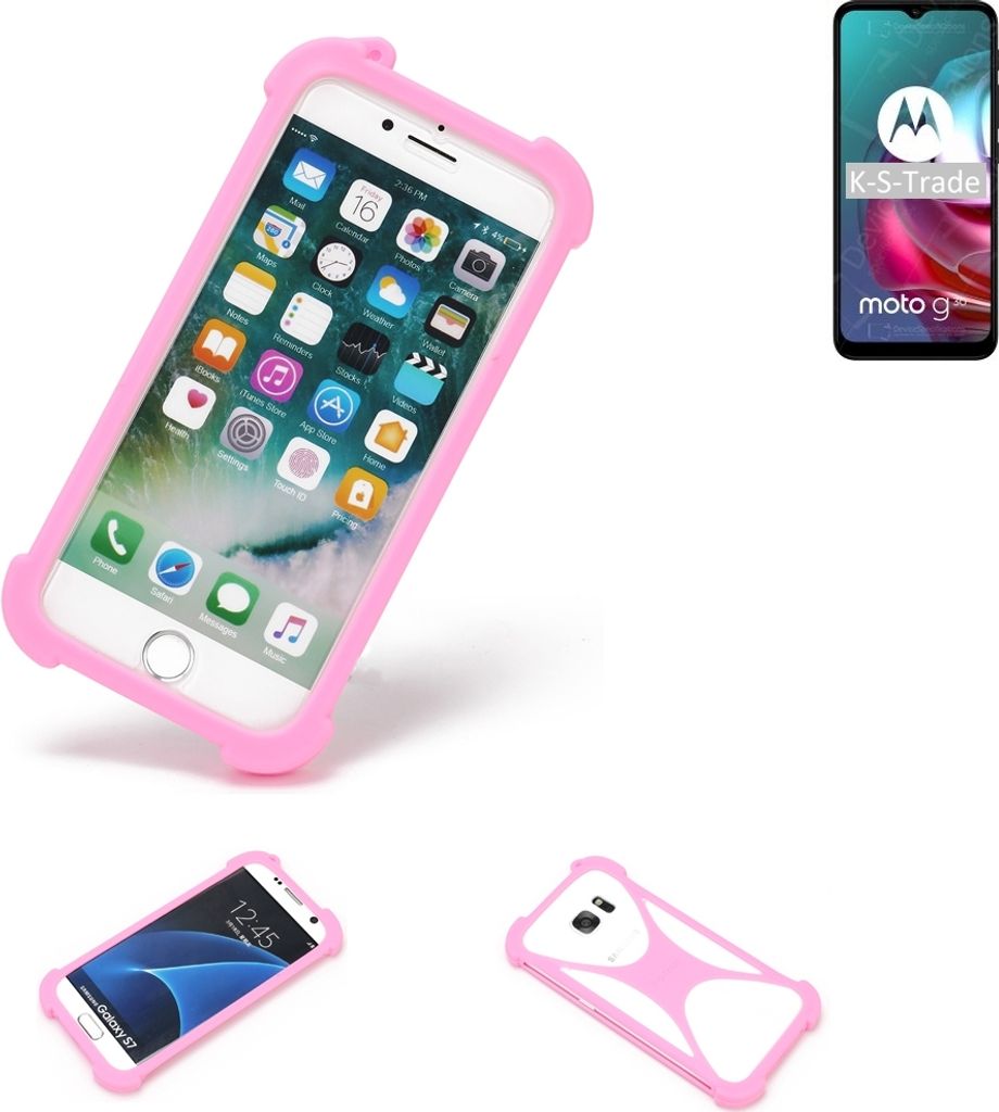 K-S-Trade Handy Hülle kompatibel mit Motorola Moto G30 Schutz Hülle Bumper Silikon Schutz Hülle Cover Case Silikoncase Silikonbumper TPU Softcase