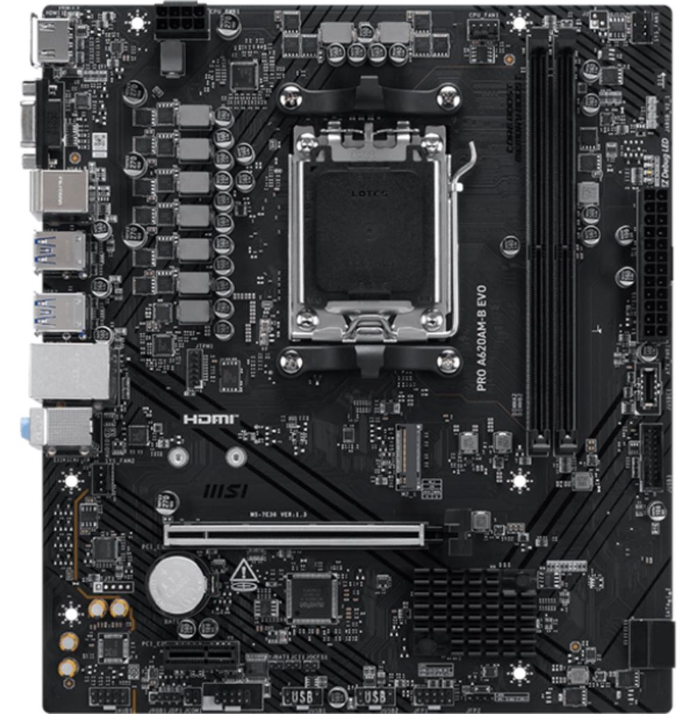 MSI PRO A620AM-B EVO Motherboard AMD A620A Sockel AM5 ATX
