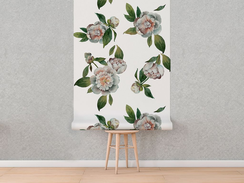 Coloray Fototapete 104x70 cm Latextapete Magicstick - Romantische Pfingstrose Blumen