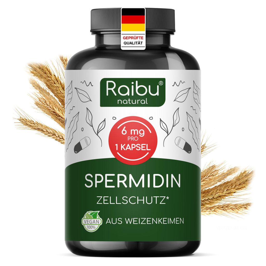 Spermidin Kapseln Hochdosiert, 6 mg Spermidin pro Kapsel - Produktbild 