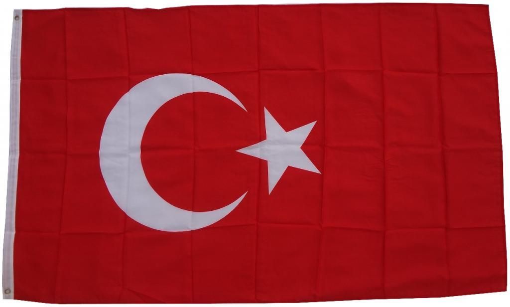XXL Flagge Türkei 250 x 150 cm - Fahne- reißfest - rissfest Produktbild 