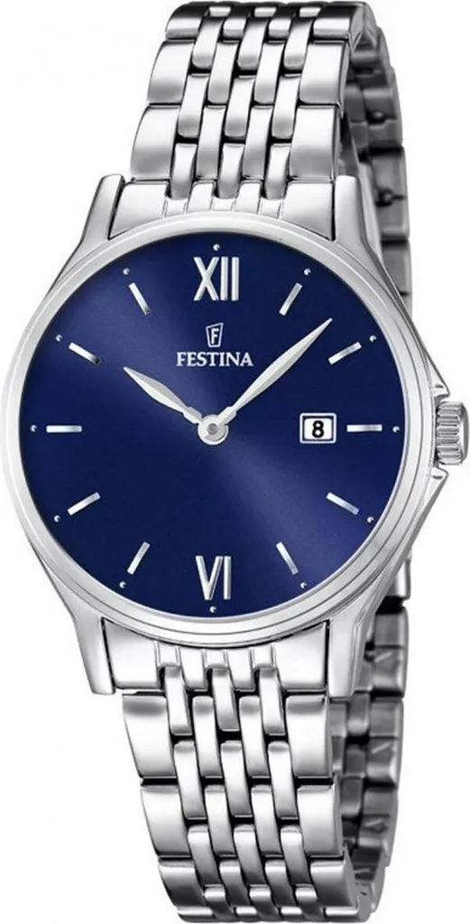 Orologio Uomo Festina F16748/3 Crono Style Classico Blu Acciaio