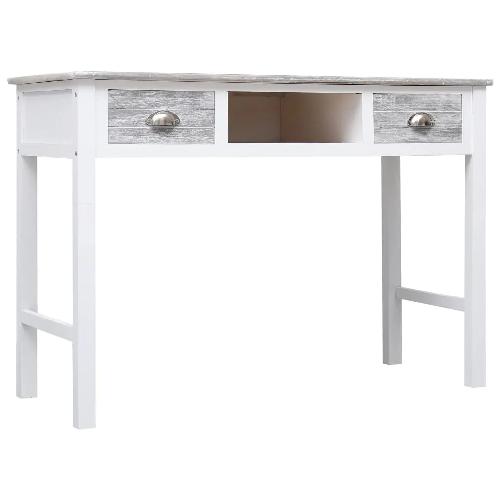 Table de bureau grise de 110 cm en bois pour ordinateur et étude