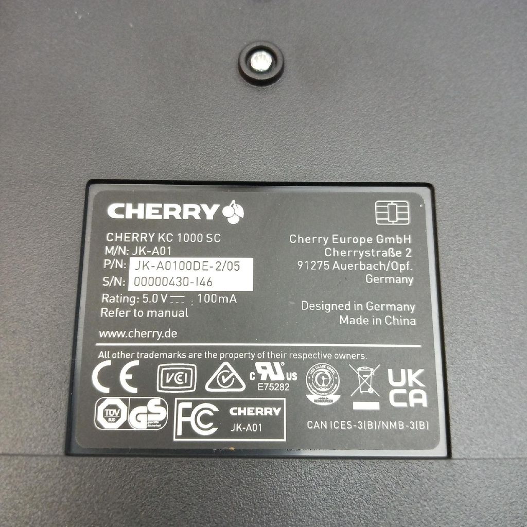 CHERRY KC 1000 SC, Deutsches Layout, QWERTZ Tastatur, Produktbild 16