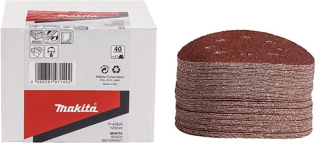 Makita brusný papír na suchý zip 125 mm K80 50 ks ( P-43642 Obrázek produktu 