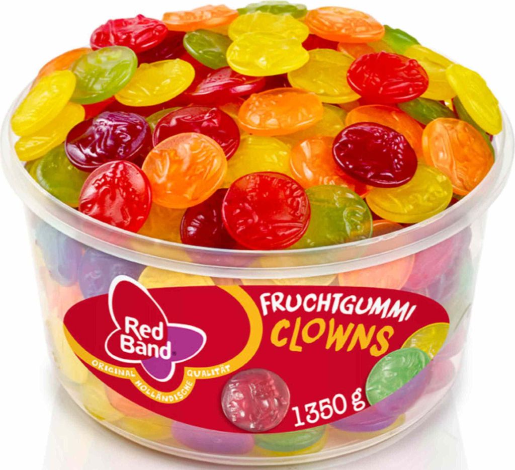 Red Band Clowns Gomme alla frutta colorate al gusto di Immagine del prodotto 