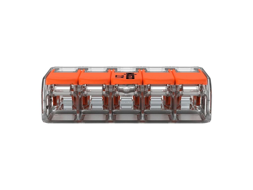 Wago 221-615, 450 V, Pomarańczowy, Przezroczysty, 1 szt. Zdjęcie produktu 