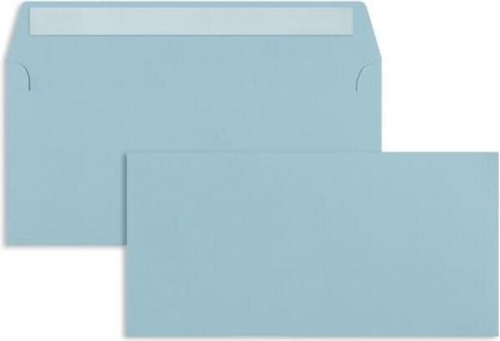 Briefumschläge DIN C6/5 120g/qm haftklebend VE=100 Stück baby blau