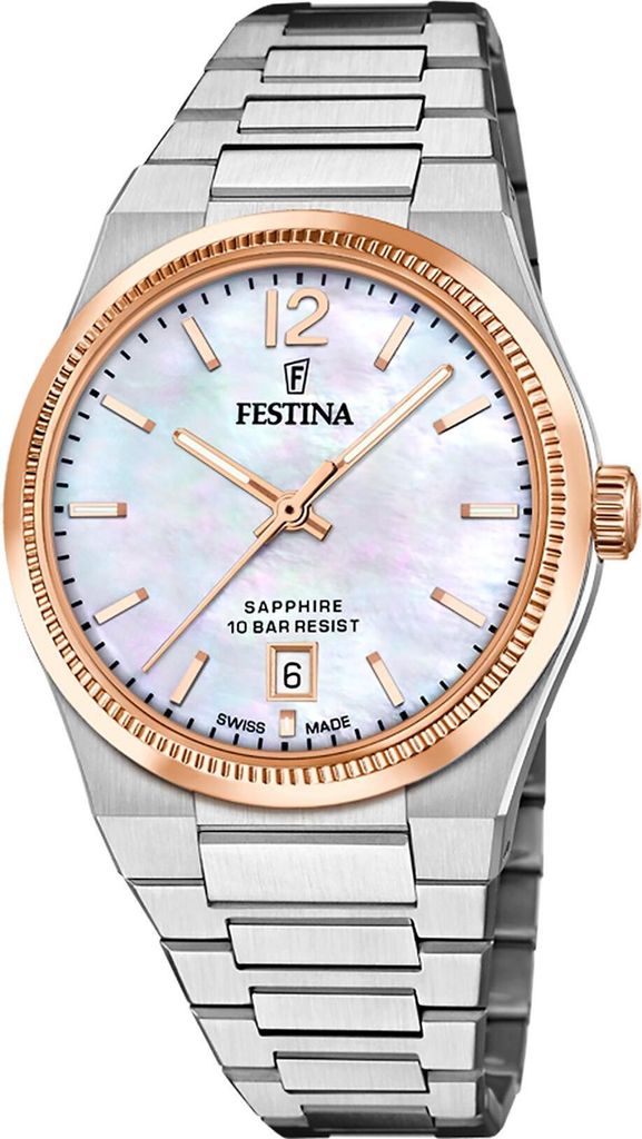Festina F20066/1 Uhr Damenuhr Edelstahl Datum silber