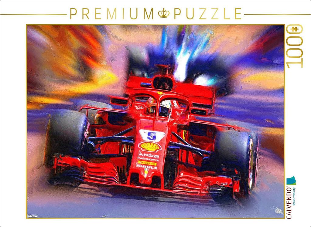 CALVENDO Puzzle Vettel ist nach dem Kerpener Michael Schumacher der erfolgreichste deutsche Formel-1-Rennfahrer. | 1000 Teile Lege-Größe 64x48cm ...