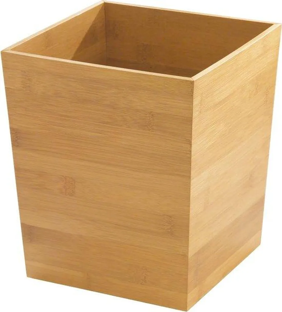 Corbeille carrée gain de place en bambou pour petits recoins