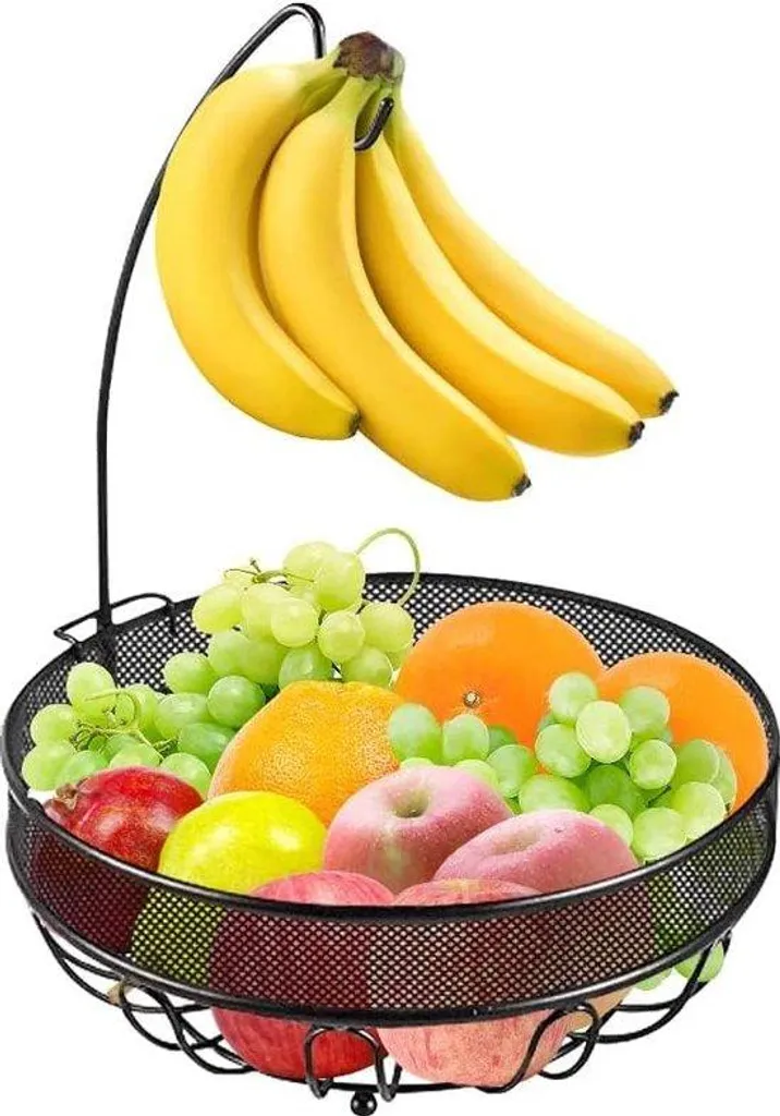 Panier à fruits en métal couleur bronze, corbeille moderne aérée 30cm
