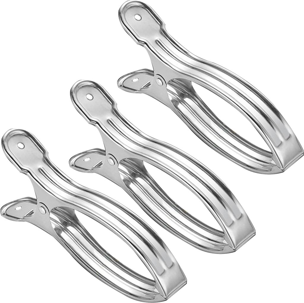Wäscheklammern aus Edelstahl, robuste Handtuchklammern, Wäscheklammern aus Metall mit starker Feder, Mehrzweck-Trockenklammern mit rutschfestem D...