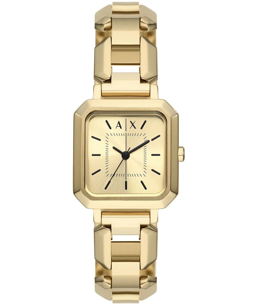 Armani Exchange Leila Damenuhr mit goldfarbenem Edelstahlarmband