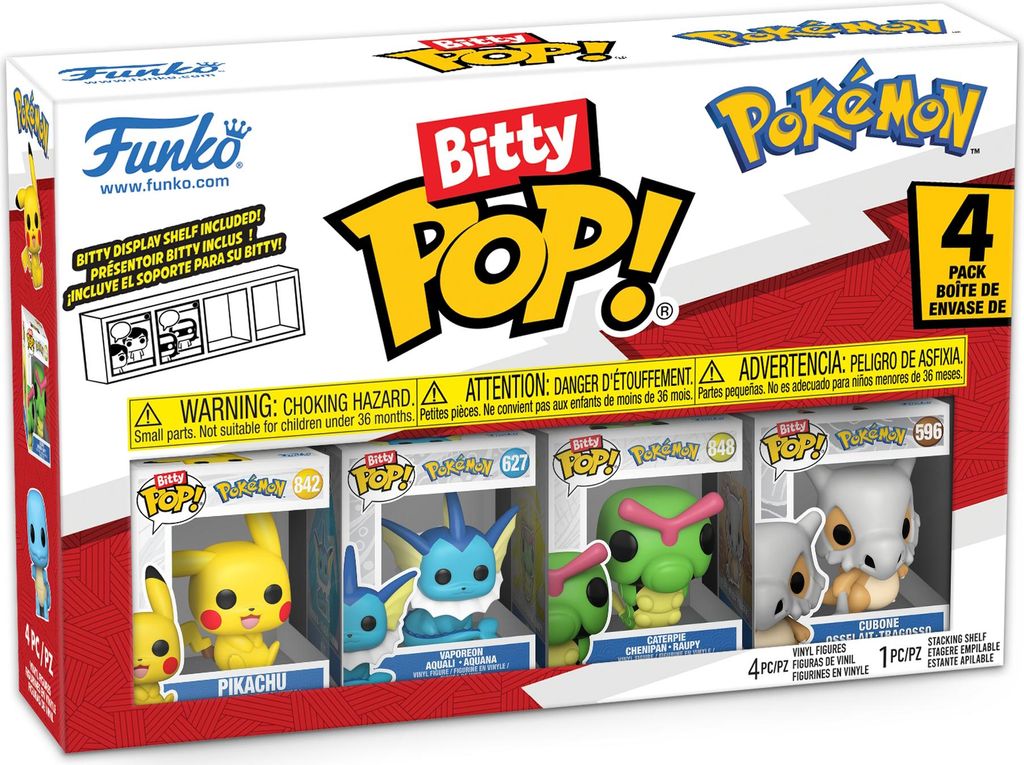 Pokémon - Pikachu Aquana Raupy Tracosso Bitty Pop! Funko Produktbild 