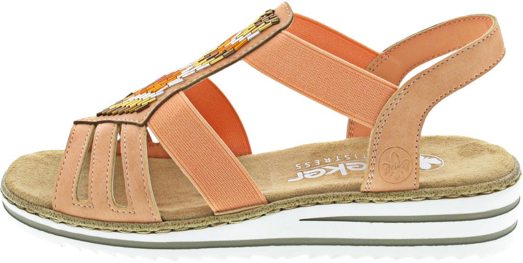 Rieker V0651-38  Damen, Sandalen, Keilsandaletten, Produktbild 