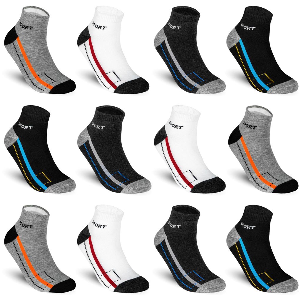 TEXEMP Sneaker Socken Herren & Damen 12 - 36 Paar Produktbild 