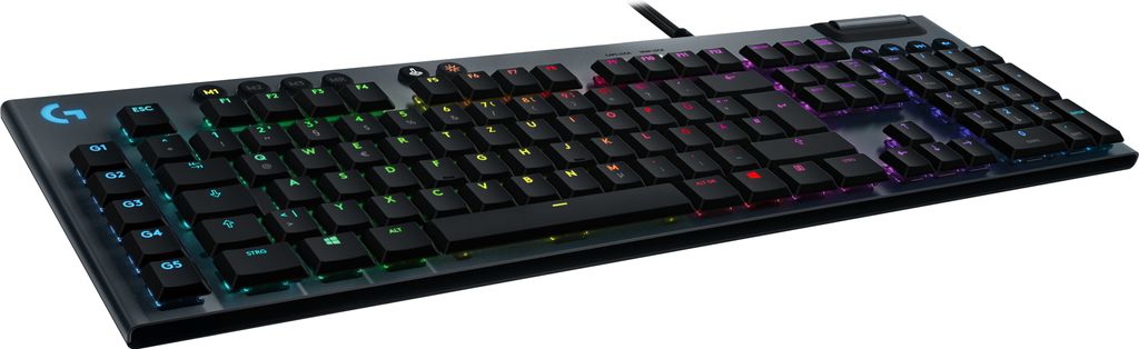 Logitech G815 mechanische Gaming-Tastatur, Clicky GL-Tasten-Switch mit flachem Profil, LIGHTSYNC RGB, Schlankes Design, 5 Programmierbare G-Tasten,...