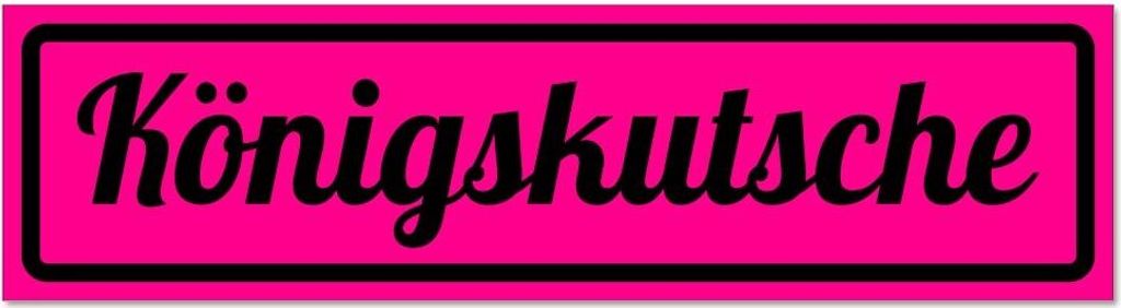 Kiwistar - Autoaufkleber - Pink - Schwarz - 20 x 5,3 cm - Königskutsche invertiert - Hinweis Aufkleber Sticker für Auto, Kfz, Fahrrad, PKW, LKW